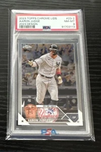 2023 Topps Chrome lids Aaron Judge Yankees psa 8 near mint 23-2 - Picture 1 of 2