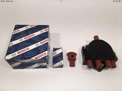 Tapa de distribuidor y brazo de rotor Volvo 240 740 940 Genune Bosch OEM B200 B230  Foto 1 de 4