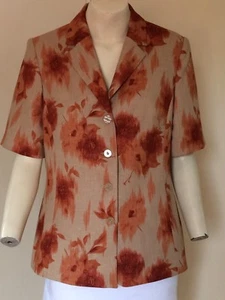**LOVELY New Beige/Tan/Burnt Orange Lined Jacket - Berketex - Size 14 - Great! - Picture 1 of 4