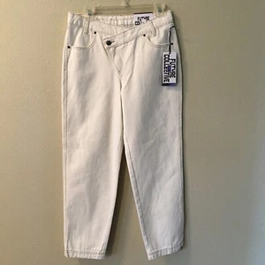Womens Tapered Jeans Mid Rise Size 4 Future Collective Kahlana Barfield NWT - Picture 1 of 16