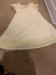 Girls Cover Up Yellow With Tulle Size 12 - Picture 1 of 1