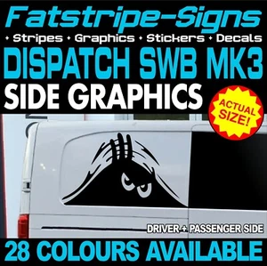 para adaptarse a CITROEN DISPATCH MK3 SWB L1 PEEKING MONSTRUO GRÁFICOS PEGATINAS FURGONETA CÁMPER - Imagen 1 de 2