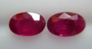 Joyas Natural Suelto Rubí Ovalado 6*4mm Rojo Transparente Birmania 2 piezas Par Calefacción - Imagen 1 de 4