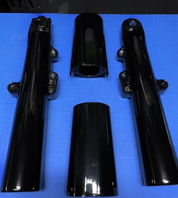 HARLEY 2014-24 PATAS DE HORQUILLA NEGRAS Triciclo Tri Glide FREEWHEELER Deslizante CAMBIO Foto 1 de 4