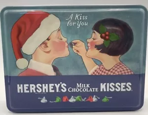 Hershey’s Kisses Lata Navidad Temática Retro Diseño Rectangular - Imagen 1 de 8