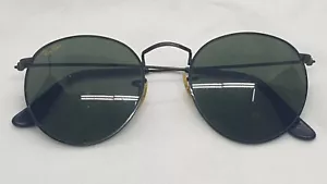 Ray Ban Bausch and Lomb Vintage W0604 Round Metal Black Sunglasses Made in USA - Picture 1 of 14