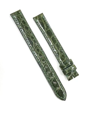 Ремешок ремешок подлинный новый из старых запасов Cartier 12 мм X 12 мм зеленая аллигаторская кожа - Изображение 1 из 4