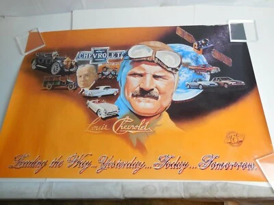 LOUIS CHEVROLET 75th Year Poster Leading the Way 1911-1986 Vtg Car Dealership  - Image 1 of 4