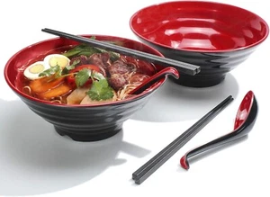 Ramen Bowl Set, 1032 ml Japanese Soup Bowl with Spoon and Chopsticks, for Pasta - Picture 1 of 6