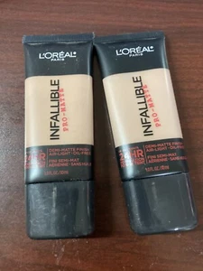 (x2)Loreal, Infallible, 24 Hour Foundation,Pro-Matte, #111, Soft Sable, 1 fl.oz. - Picture 1 of 2