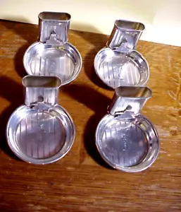 4 antichi POSACENERE combinato ARGENTO STERLING .925 PORTASIGARETTE E FIAMMIFERI - Foto 1 di 8