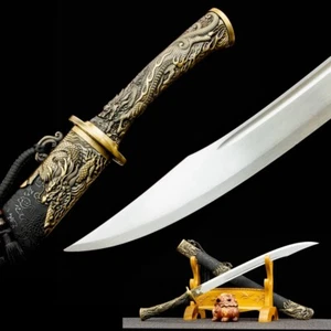 Espada sable espada ancha Wushu china de batalla 1095 hoja de acero al carbono afilada Dao - Imagen 1 de 17