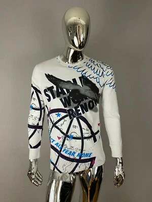 Camisa de manga larga para hombre grapa paloma blanca gráfica talla S Foto 1 de 4