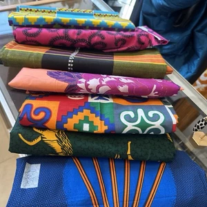 African Fabric Scraps/Strips/cotton  7pcs / Yardage Per  Each Fabric :2yards - Picture 1 of 8