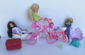 Glamorous Doll in PJs, Biking Barbie w/ Pet, Sister & Accessories! - Picture 1 of 14