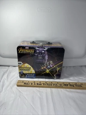 Marvel Avengers Infinity War Puzzle 48 Pieces Sealed New In Tin Case - Image 1 of 4