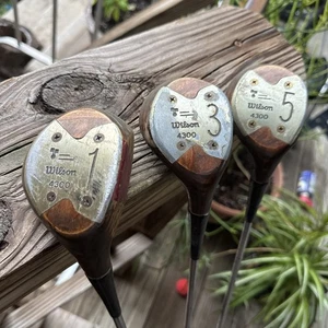 WILSON STAFF II 4300 TOUR BLOCK DRIVER, 1, 3, 5 WOOD SET DYNAMIC R-FLX STEEL R/H - Picture 1 of 15