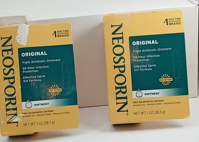 Лот из 2 Neosporin оригинальной первой помощи антибиотик мазь BB дата 2026/2027 - Изображение 1 из 2