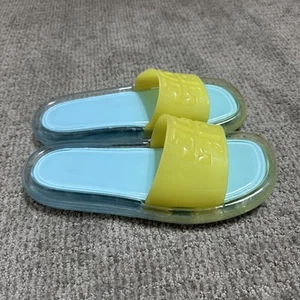 Tory Burch Bubble Jelly Slide Amarillo Azul Mujer’s Talla 7B - Imagen 1 de 10
