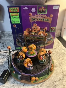 Lemax Spooky Town Pumpkin Tilt-n-Hurl #94487 2019 Retired(Not Working) - Picture 1 of 5