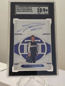 2022 Panini National Treasures 24/25 Stefan Parsons Rookie Auto SGC 10/9 #RSS-SP - Picture 1 of 4