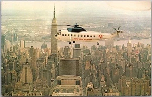 Vintage NEW YORK CITY Postcard "NEW YORK AIRWAYS" Helicopter / Aerial City View - Imagen 1 de 2