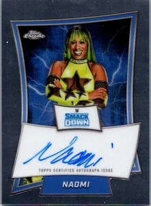 2025 Topps Chrome WWE - Blue Brand Smackdown Autographs Naomi #BBA-NAO (AU) - Picture 1 of 2