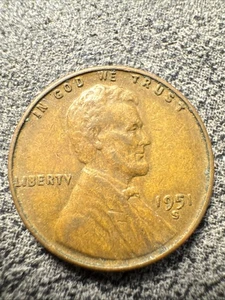 1951 S Wheat Cent BU Gem Brilliant UNCIRCULATED BN Scarce San Francisco Penny AU - Picture 1 of 4