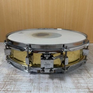 Pearl Brass Shell Piccolo Snare Drum 14x3.5in Gold Color VHTF from Japan BIN - Picture 1 of 12