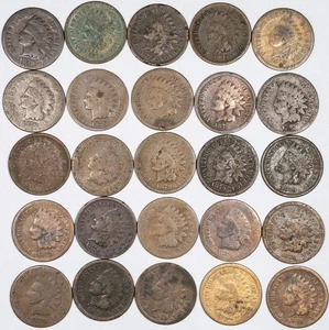 1879 Indian Head Penny Cent Lot of 25 Coins ALL GRADE AG - Picture 1 of 4