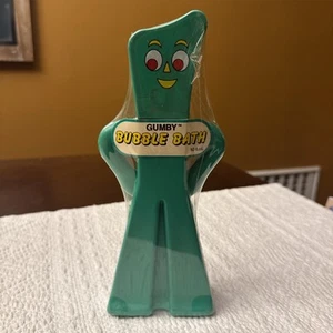 Vintage Plastic Gumby Bubble Bath Bottle 1987 Unopened New In Original Plastic - Picture 1 of 11