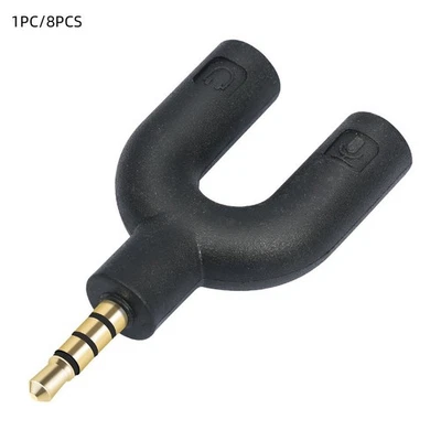 For Audio Devices Headphone Y Splitter 3.5mm Male Female 4 Pole Audio Earphone - Image 1 of 4