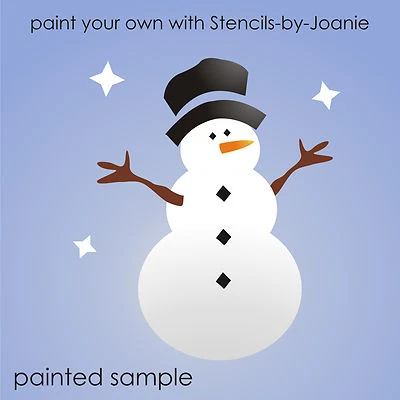 Stencil 3" Frosty Snowman Hat Snowflake Winter Primitive Christmas Signs U Paint - Image 1 of 4