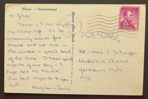Oxford, Maine Post Card, mailed July 30, 1963 to Yorktown Heights, NY - ME - Picture 1 of 2