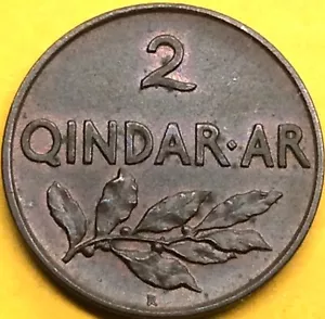 Albania 2 Quindar 1935 king Zog I bronze - Picture 1 of 9