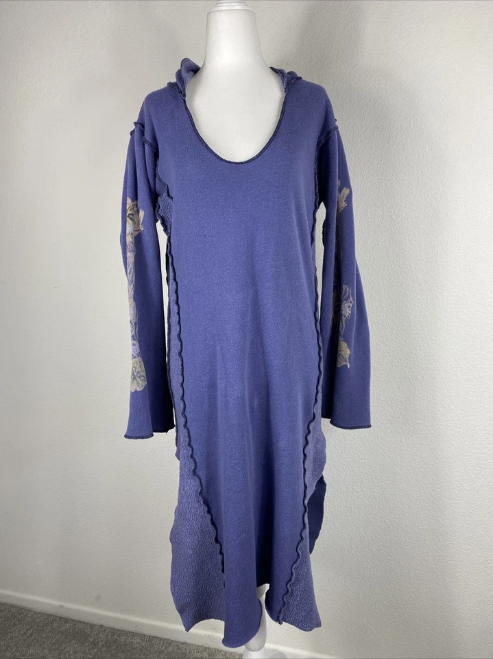Vestido sudadera con capucha vintage para mujer Y2K 2 Be Free púrpura gráfico O/S Foto 1 de 4