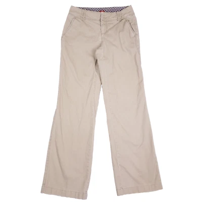 Pantalones Esprit Caqui Talla 4 Beige Calce Regular Elastizados Informales Clásicos Softcore Boho Foto 1 de 4