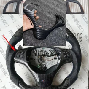 New Carbon Steering Wheel Button Cover For BMW E90 E92 E91 E87 05-13 Replacement - Foto 1 di 10