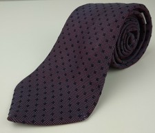 Giorgio Armani Men's Purple Spotted 100% Silk Classic Tie