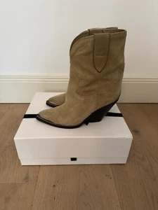 Isabel Marant Leyane Suede Cowboy Boots Gr. 39 Wildleder Beige - Bild 1 von 7
