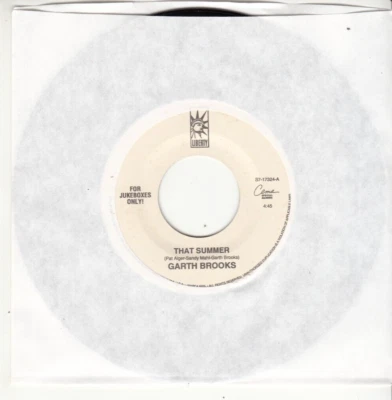 GARTH BROOKS - THAT SUMMER - ORIGINAL LIBERTY RECORDS 45 - GREAT SHAPE - Image 1 of 2