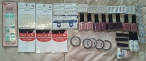 L A Colors Nail Art Lot Polish Glitter Sticker Sheets File Strips Tape Remover - Picture 1 of 6