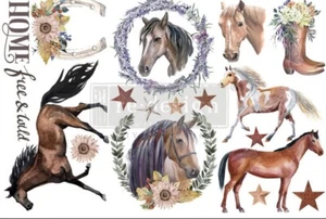 Decor Transfers - Wild Soul - 3 Sheets 6”x12” Prima Marketing - Horse/Pony Lover - Picture 1 of 12