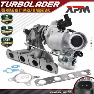 Turbolader Abgasturbolader für Audi A3 Q3 TT VW Golf VI Passat Seat Skoda 2.0L - Bild 1 von 10