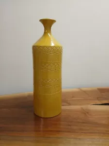 Ceramiche Tadinate Yellow Sgraffito Floor Vase Bitossi Style Italy 14.5” !!!!! - Picture 1 of 14