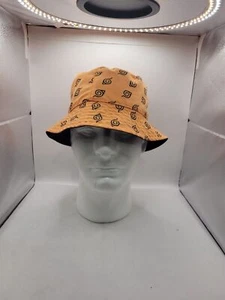 Naruto Reversible Bucket Hat Youth Navy Blue Orange Cap 2002 Shippuden Boys - Picture 1 of 11