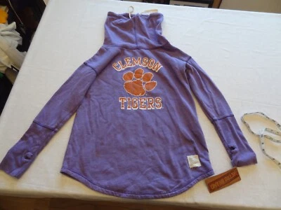 NWT Retro Brand Clemson Tigers Pullover Sweatshirt Women’s Large Purple  - Image 1 of 4