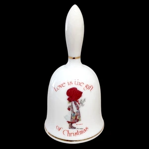 Designer's Collection Holly Hobbie 1977 Porcelain Christmas Bell/ Keepsake - Picture 1 of 6