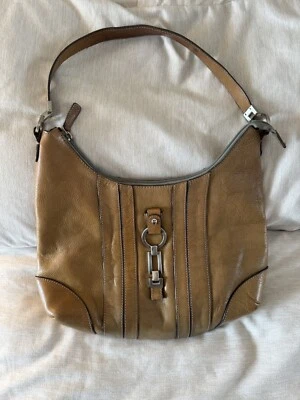 Vintage Etienne Aigner Brown Hobo Leather Shoulder Bag Purse - Image 1 of 4