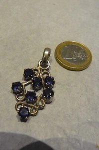 True Vintage - 50/60er Jahre ANHÄNGER 925 Sterling Silber & Amethyst -c247 - Bild 1 von 6